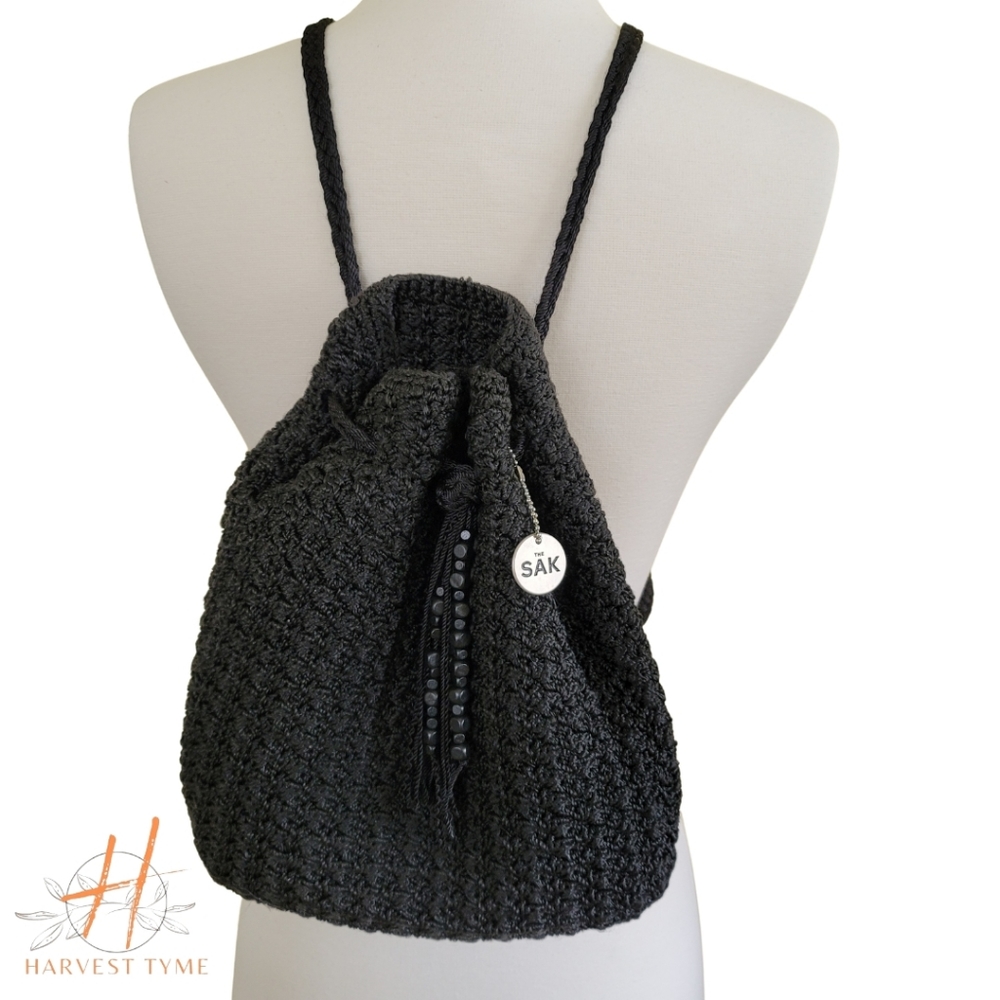 THE SAK  mini crochet hobo backpack